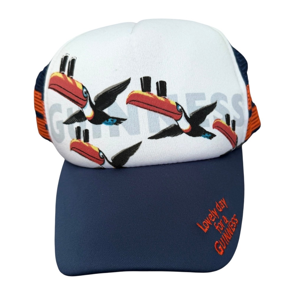 Guinness Toucans Trucker Hat Mens Snapback Stripes Toucan Beer Streetwear Foam